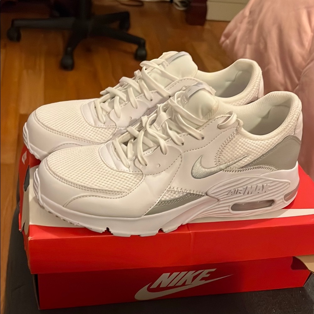 New Nike White and Silver Sneakers